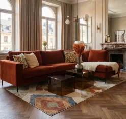 Impulse Divansoffa Set 4 Classic Velvet Deep Orange