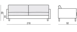 Impulse 3-sits Soffa Lux Caleido Natur