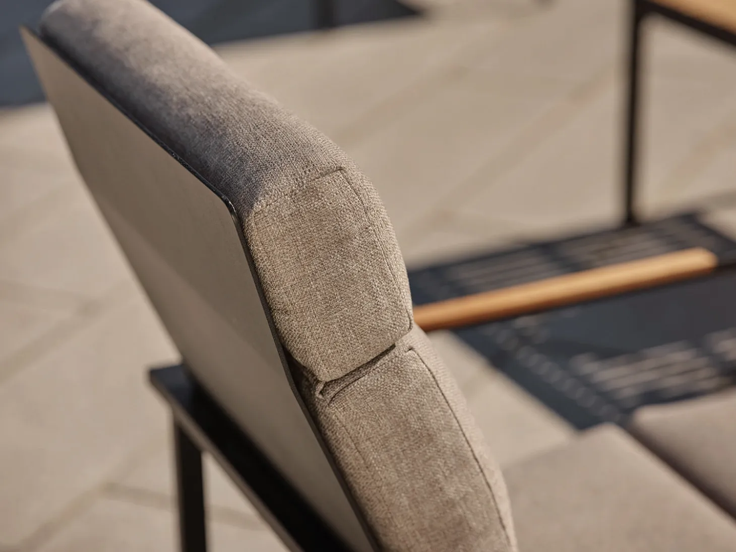 Indus 3-sits Soffa Svart/Teak