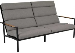 Indus 3-sits Soffa Svart/Teak