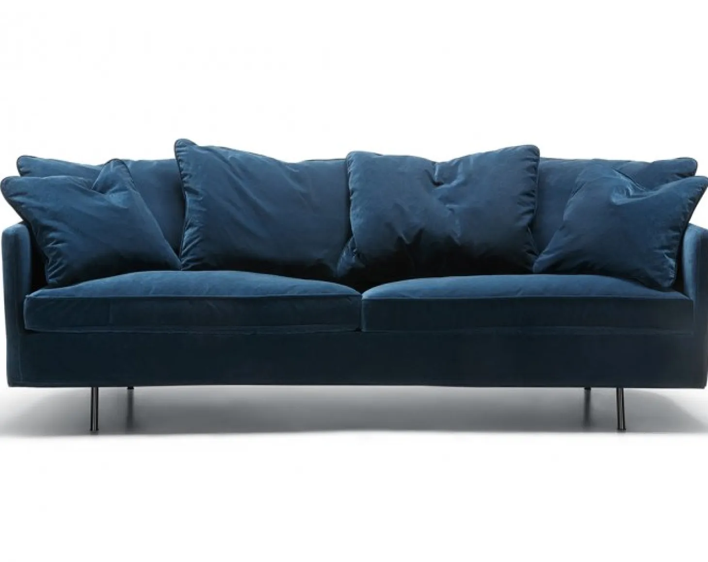 Julia 3-sits Soffa Small Cushions Classic Velvet Dark Blue