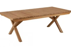 Julita Matgrupp 220x90 cm Teak ink 6st Fällstolar