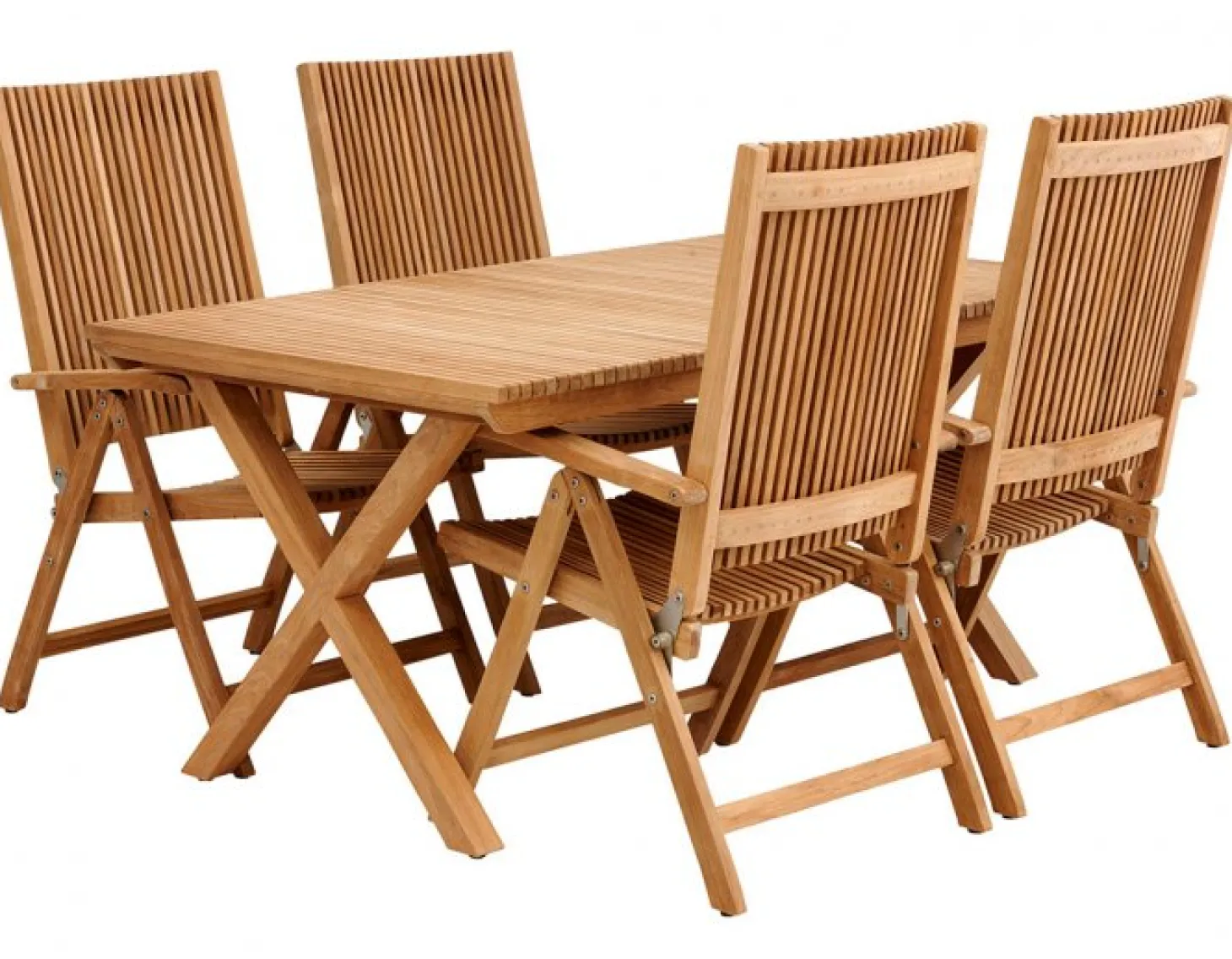Julita Matgrupp 150x90 cm Teak ink 4st Pos.stolar
