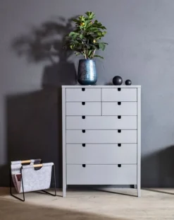 Klinte Byrå 4+4 Lådor Grå