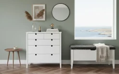 Klinte Byrå 3+2 Lådor Vit