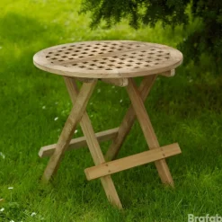 Kreta Sidobord 50 cm Rund Teak