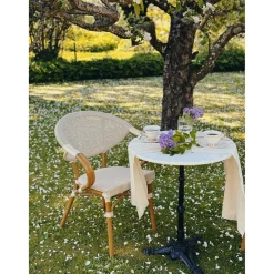 Krögaren Utebord Ø60 cm Vit/Svart