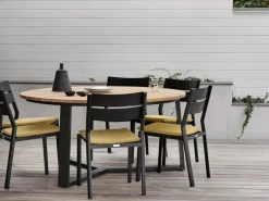 Laurion Matbord 150 cm Rund Teak/Svart