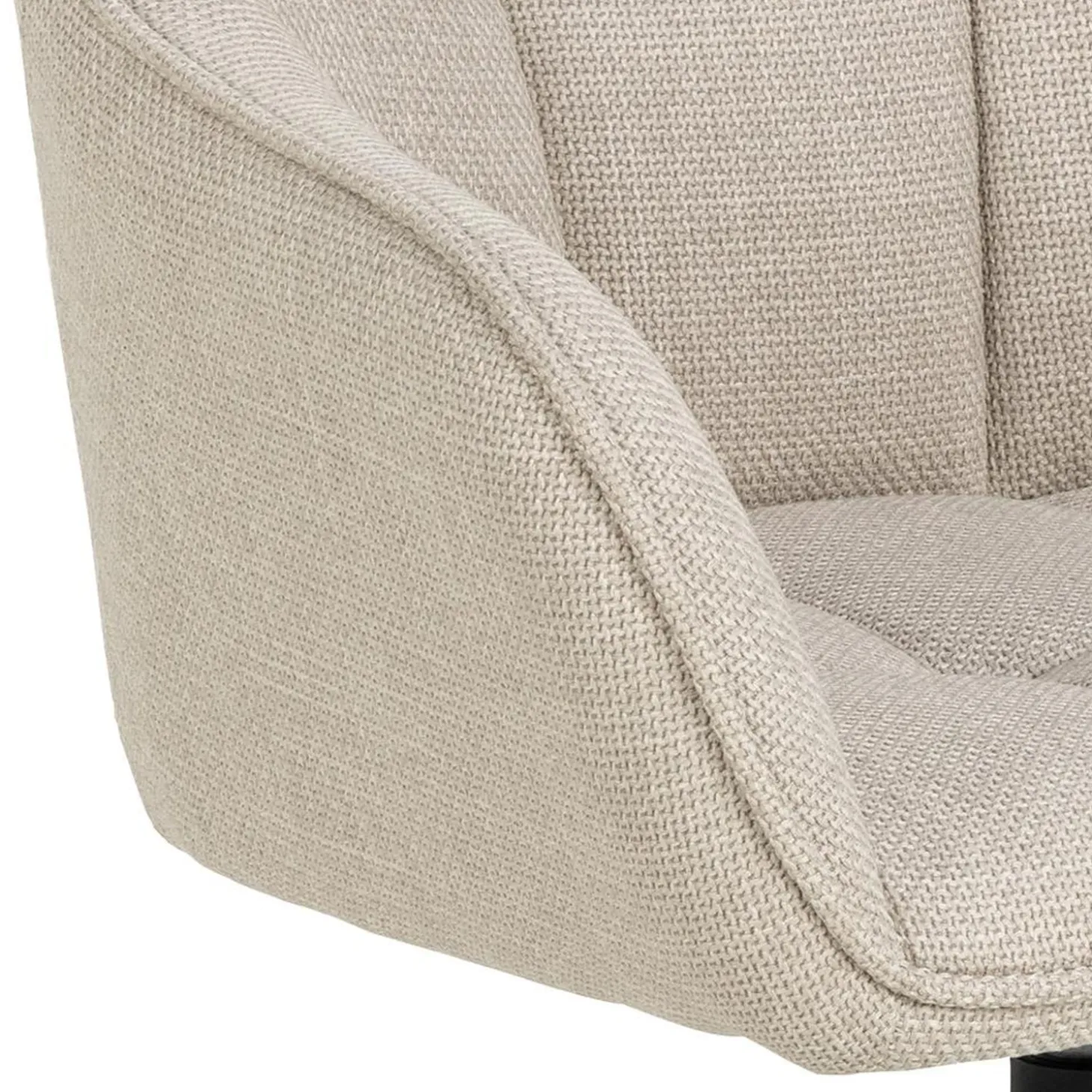 Laval Karmstol Snurr Basel tyg Beige