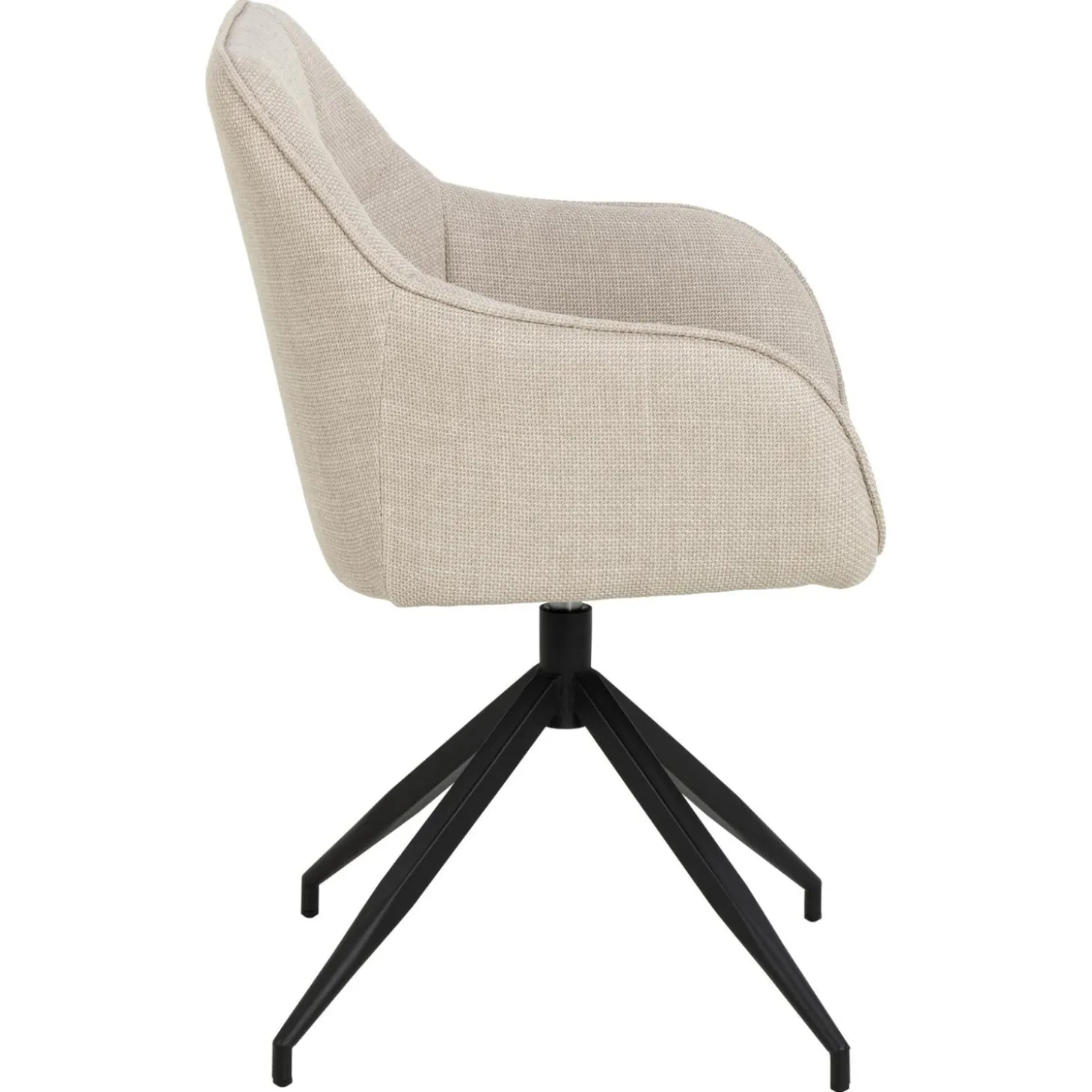 Laval Karmstol Snurr Basel tyg Beige