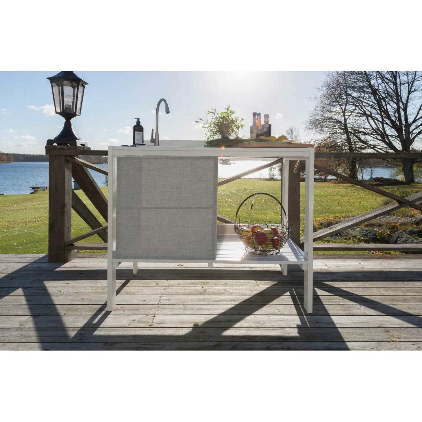 Läckö Utekök Inklusive Vask Vit