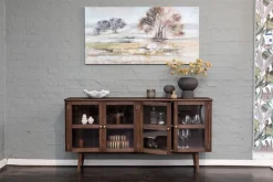 Löderup Sideboard Vitrin Rökbetsad Ek