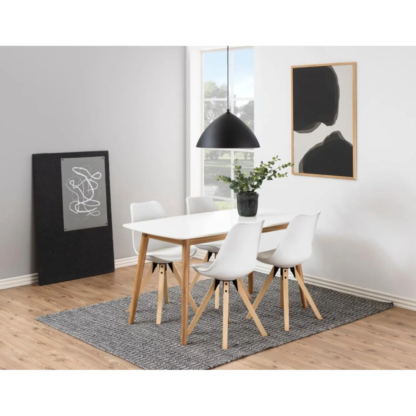 Lillesand Matbord 150x80 cm Vit/Ek
