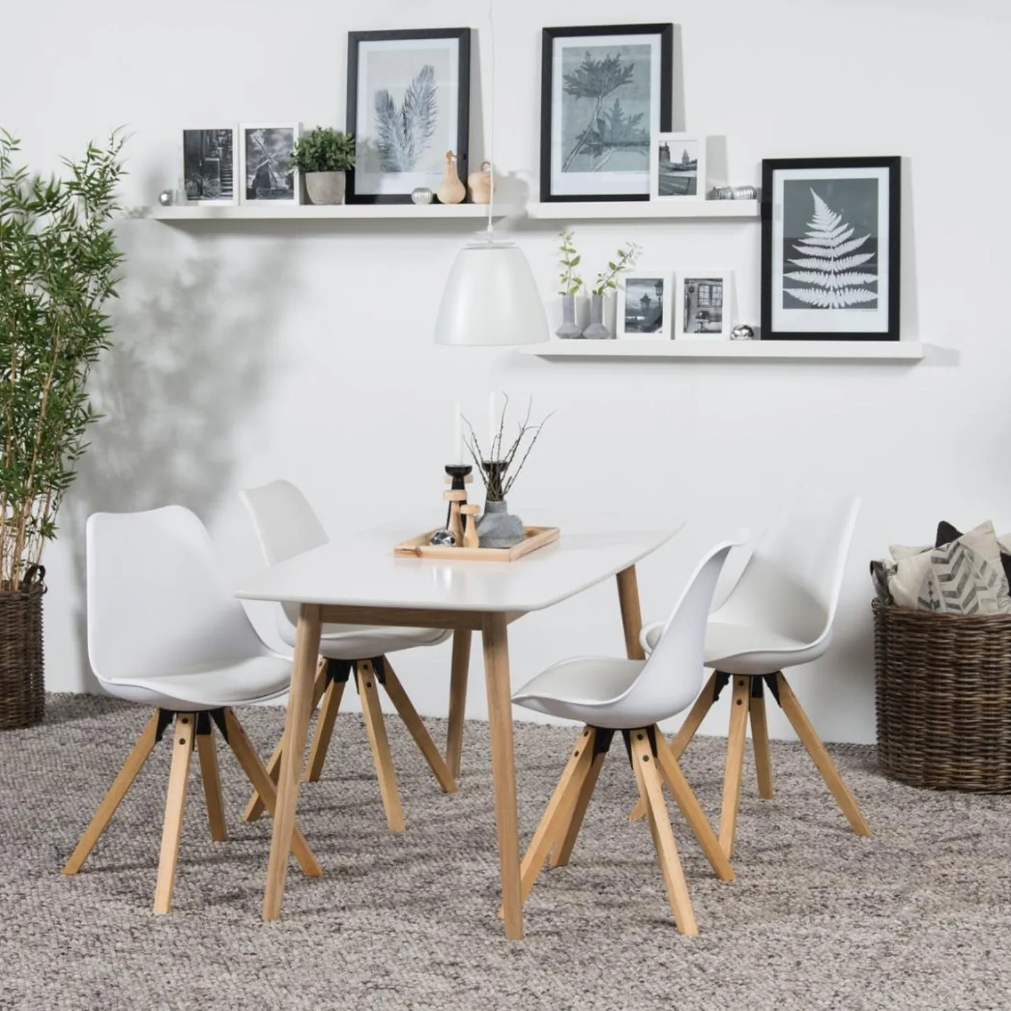 Lillesand Matbord 150x80 cm Vit/Ek