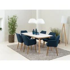 Lillesand Matbord 150x80 cm Vit/Ek
