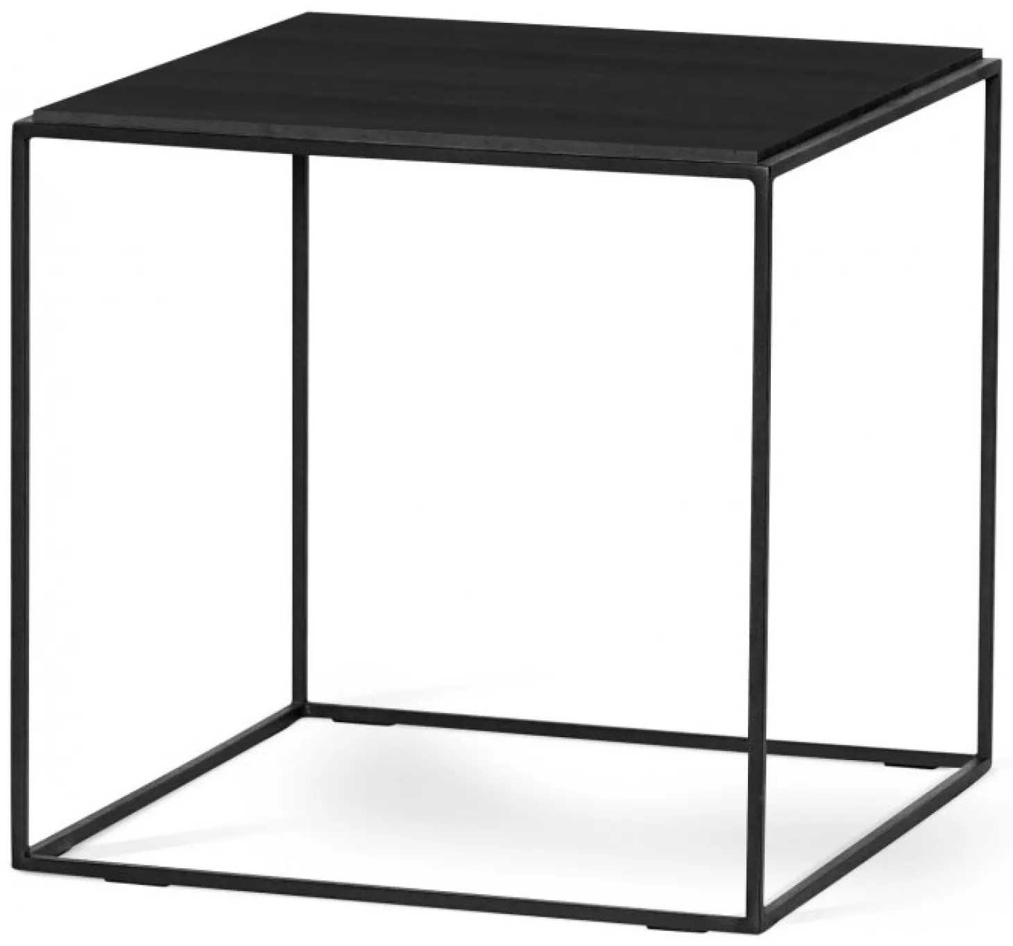 Lime Soffbord 50x50cm Svartbetsad Ask