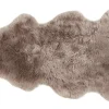 Linn Pläd - Långhårigt fårskinn, ca.100x60cm / Mushroom