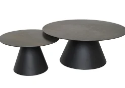Liora Sidobord 59 cm Rund Svart / Grå Keramik