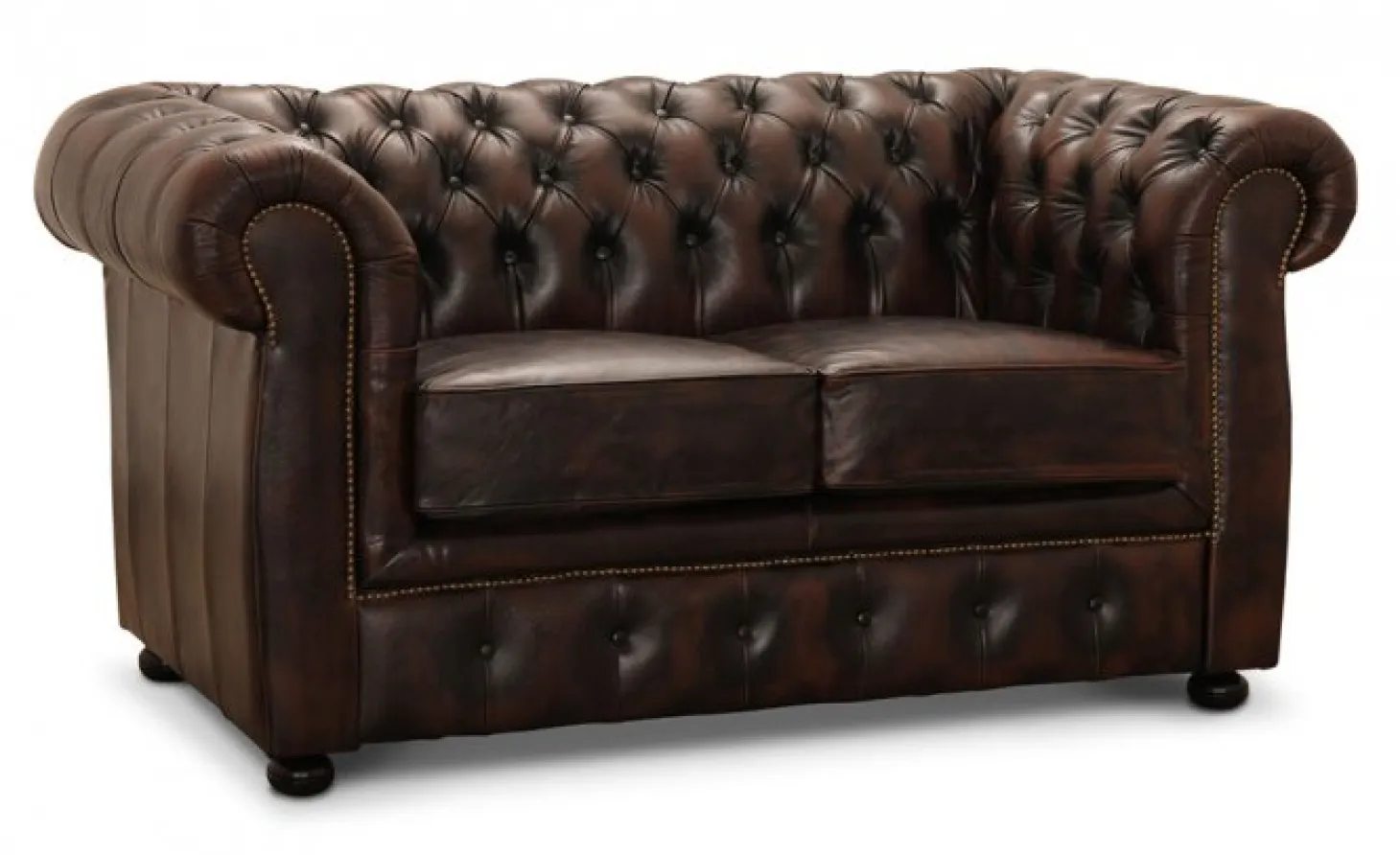 Liverpool Chesterfield soffa 2-sits Brun