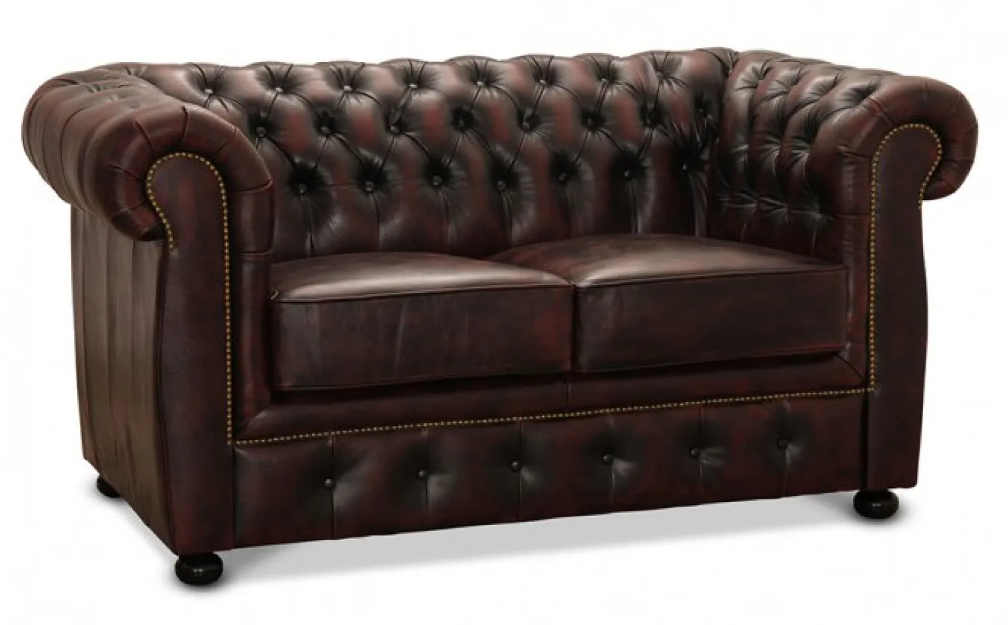 Liverpool Chesterfield soffa 2-sits Burgundy