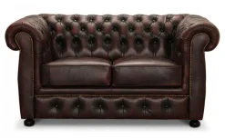 Liverpool Chesterfield soffa 2-sits Burgundy