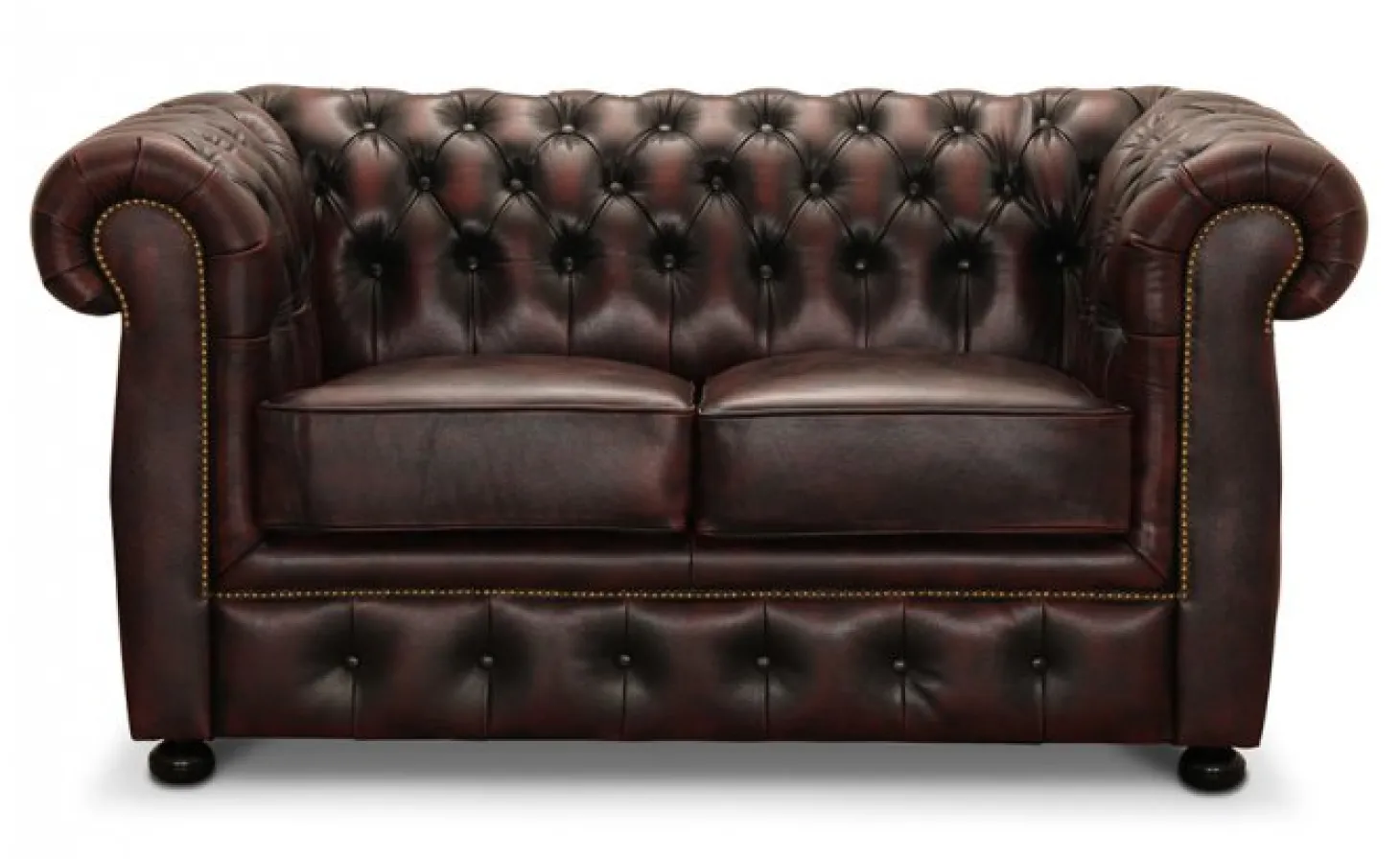 Liverpool Chesterfield soffa 2-sits Burgundy