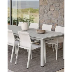Lomma XL 260-380x100 cm Utebord Light Grey