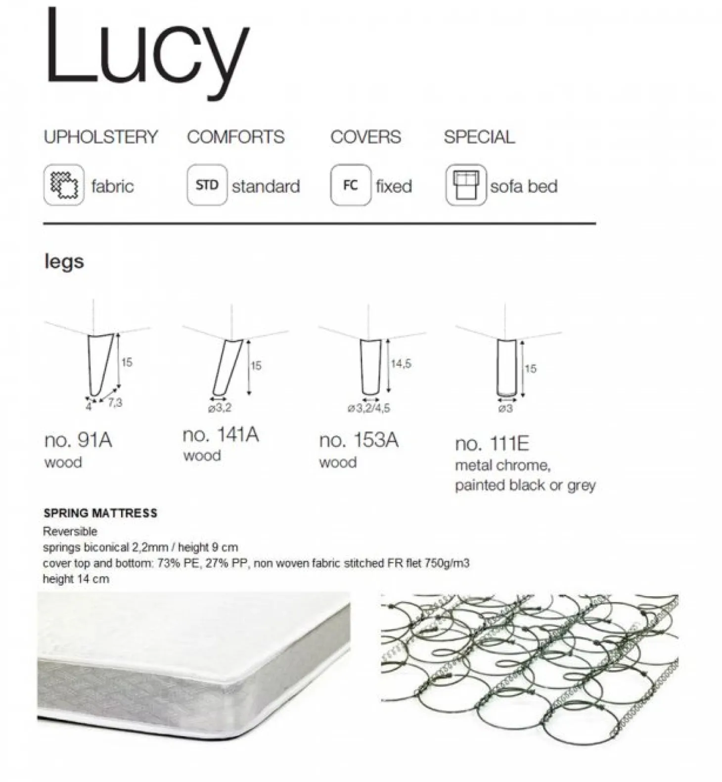 Lucy 4-sits Bäddsoffa