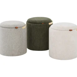 Lykke Puff Trähandtag Beige