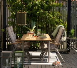 Lyon Bord 92x152-210 cm Khaki/Teak
