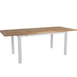 Lyon Utebord 92x152-210 cm Light Grey/ Teak