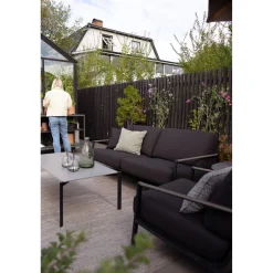 Lyra 2,5-sits Soffa 193x99 cm Svart/Teddy Black