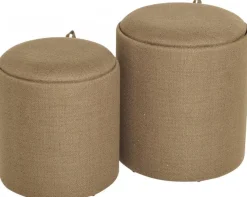 Maiko Sittpuff/Sidobord 2-pack Brun