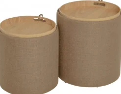 Maiko Sittpuff/Sidobord 2-pack Brun