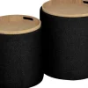 Maiko Sittpuff/Sidobord 2-pack Svart