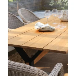 Mark Matbord 230x95 cm Teak/Svart