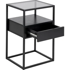 Massy Sängbord 60x40x35 cm Svart