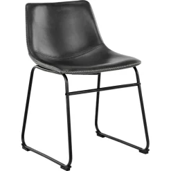 Mathilde Matstol PU Vintage Svart