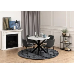 Mathilde Matstol PU Vintage Svart