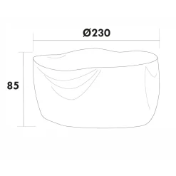 Möbelskydd Oxhult/Ringsjö Ø230 cm Rund Grå