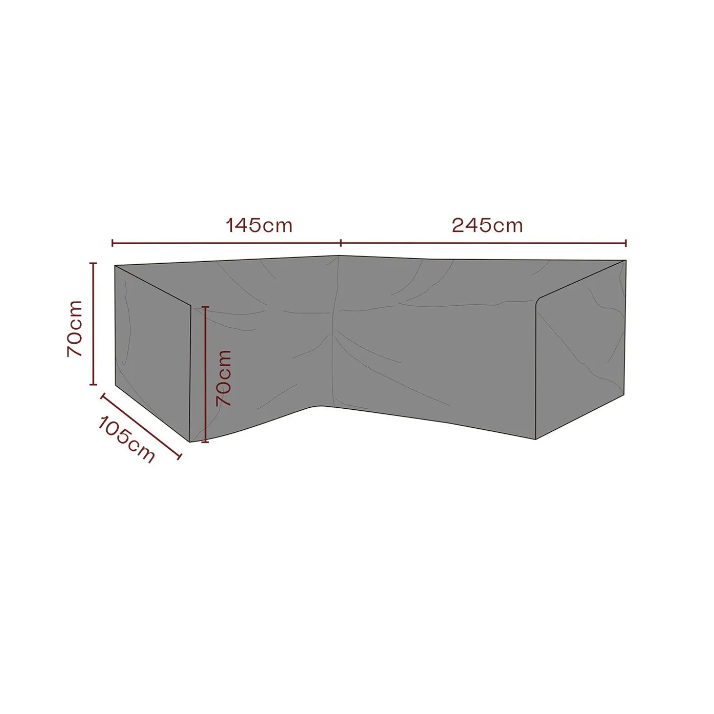 Möbelskydd till HörnSoffa Andas 245/145x105x70 cm