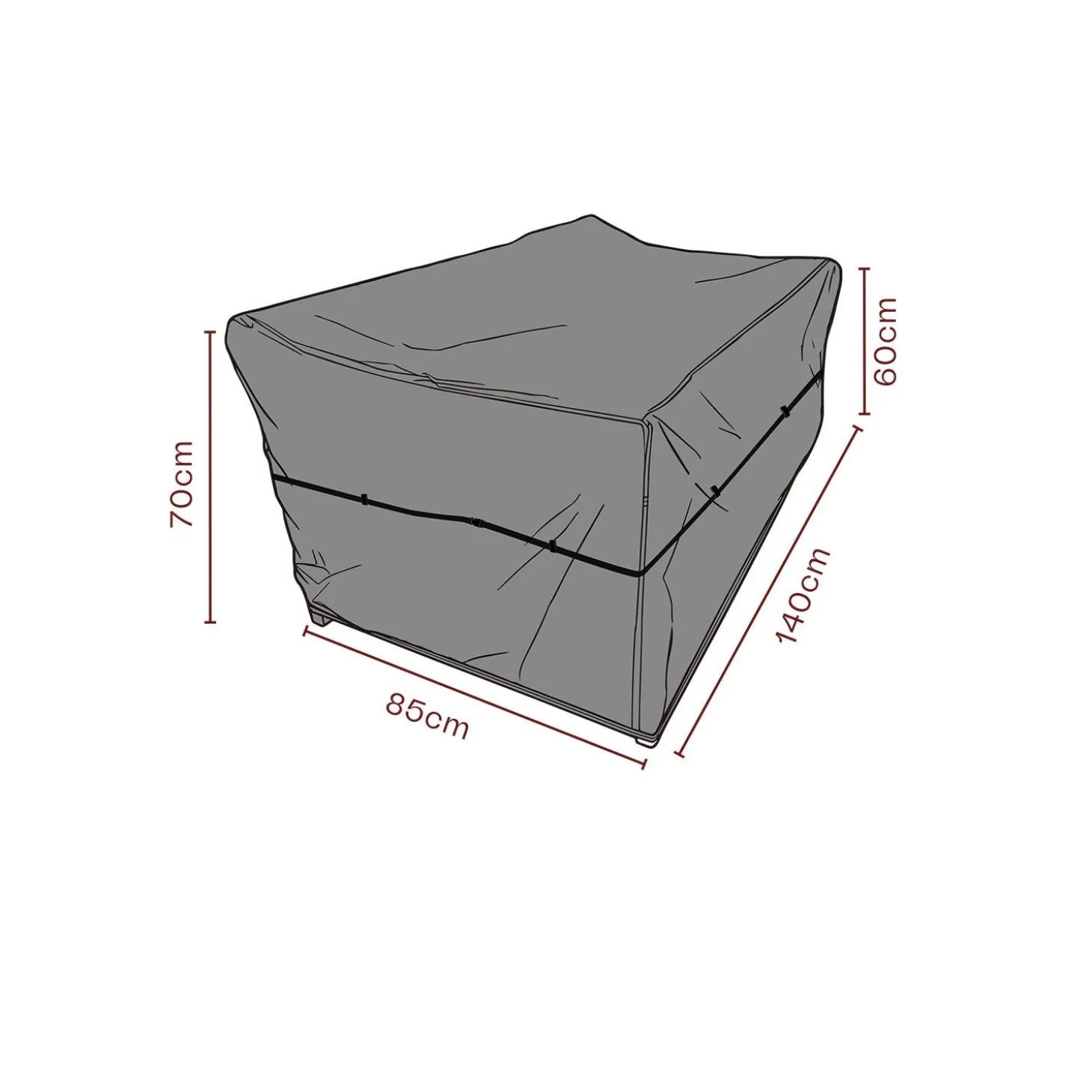 Möbelskydd till Soffa Svart 210x95x80 cm Andas