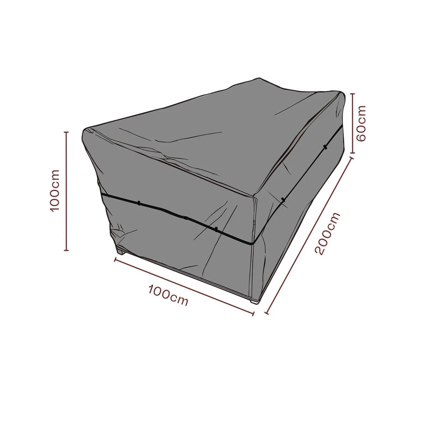 Möbelskydd till Soffa Svart 200x100x100 cm Andas