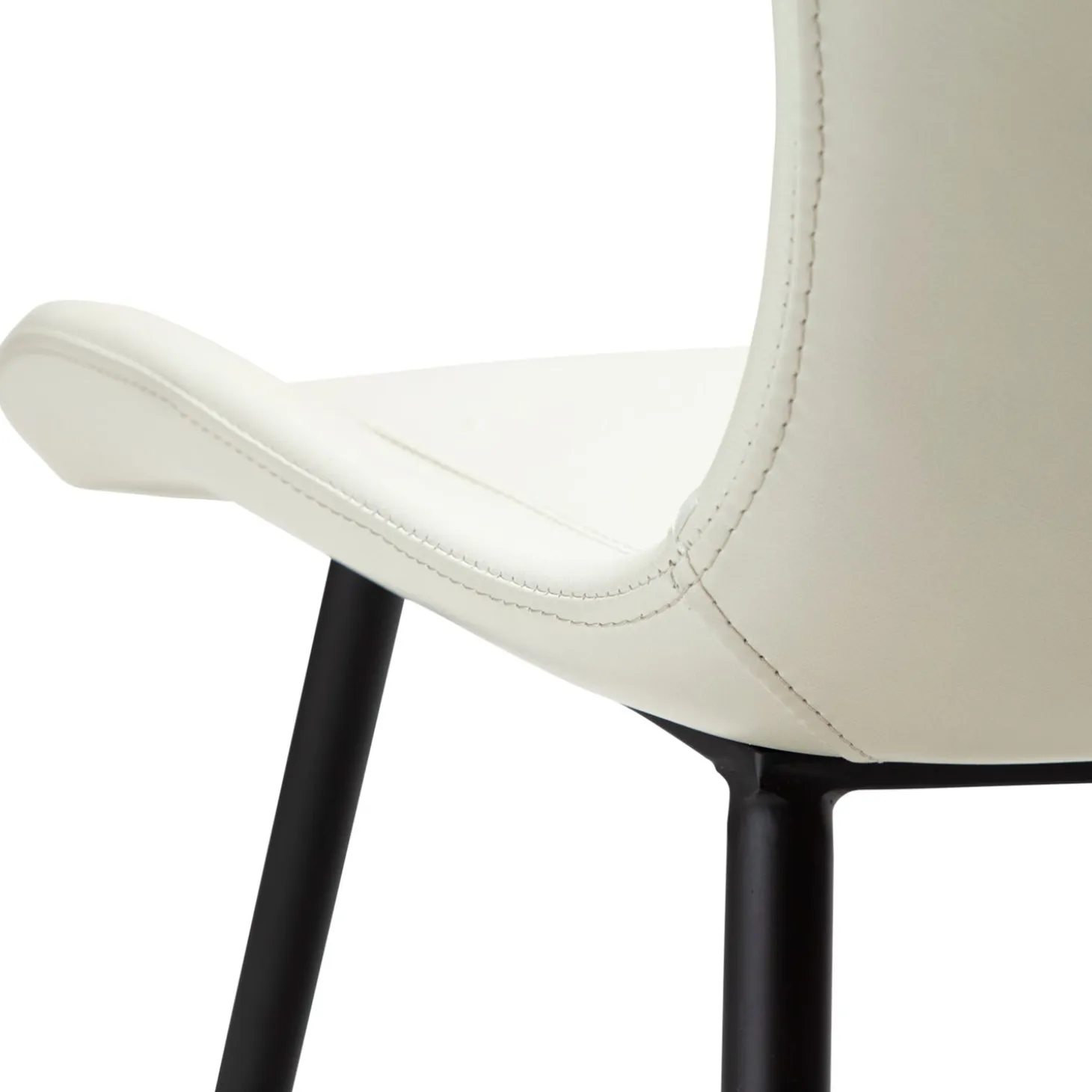Medusa Stol Bone White Art.Leather, Black