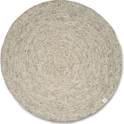 Merino Rund Matta Naturbeige