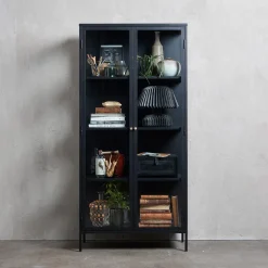 Milano Skåp 190 cm svart Glas