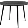 Miles Matbord Runt 110 cm Svart Ask / 4-Ben Svart