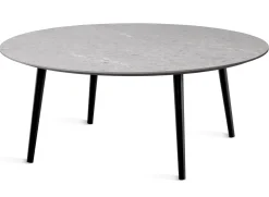 Miles Soffbord Ø 110 cm Sandstenslaminat, Fyra träben