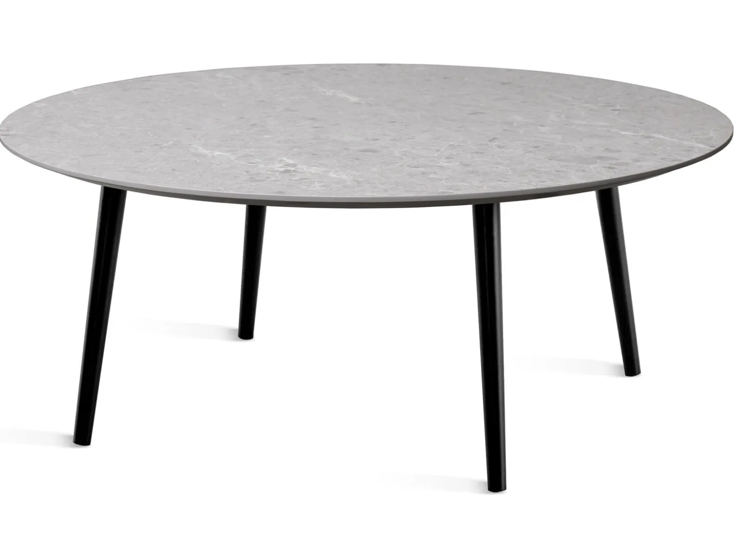 Miles Soffbord Ø 110 cm Sandstenslaminat, Fyra träben
