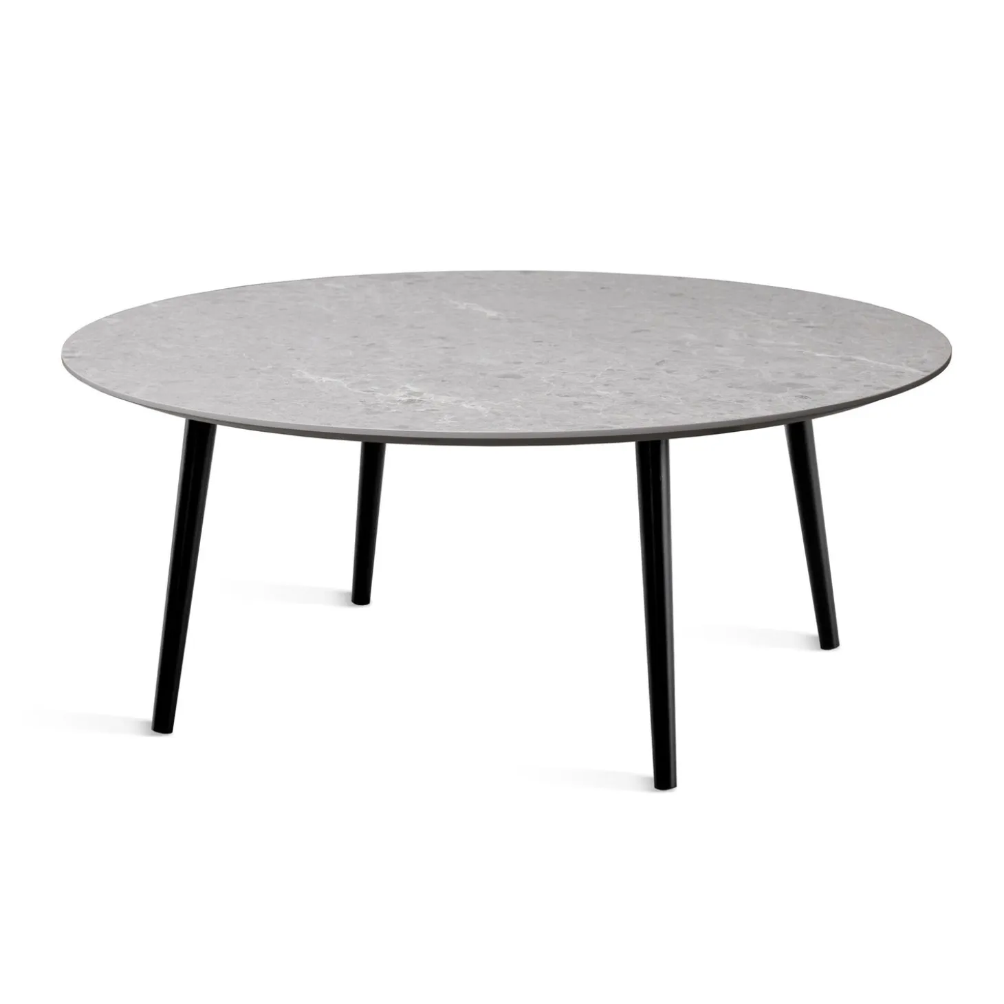 Miles Soffbord Ø 110 cm Sandstenslaminat, Fyra träben